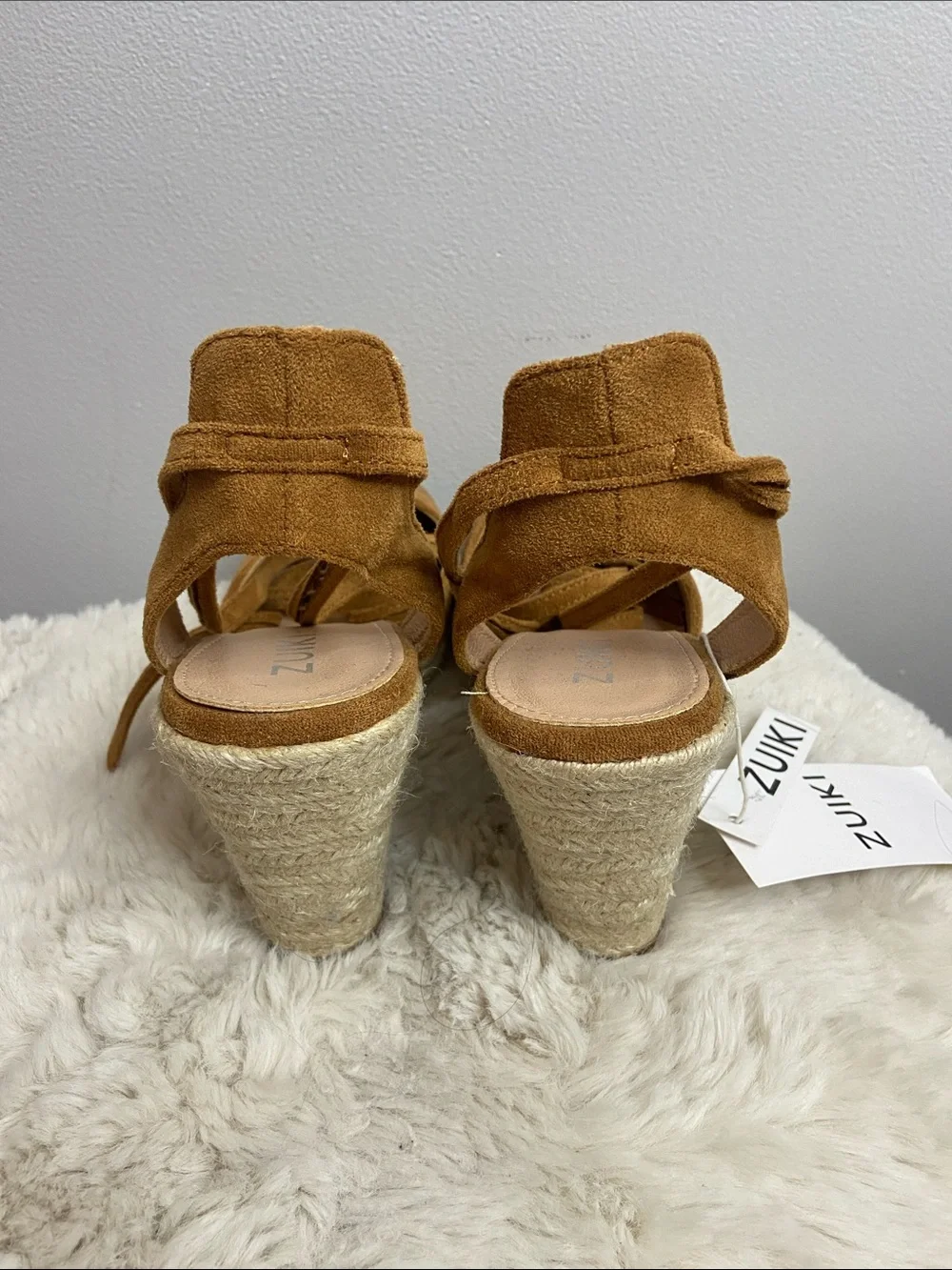 Women’s Tan Espadrille Wedge Slingback